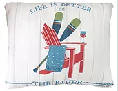 Life Better on the River Pillow