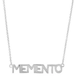 Memento Nameplate Necklace - Silver