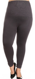 High Waist Fleece-Lined Leggings (Multiple Colors) - One Size (10-20) Plus