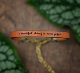 Inspirational Leather Bracelets (Multiple Sayings and Colors)