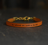 Inspirational Leather Bracelets (Multiple Sayings and Colors)