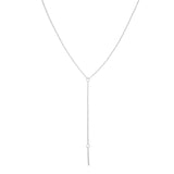 Whisper Thin Lariat Bar Necklace - Gold or Silver