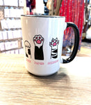 Rock Paper Scissors Cat Paw Mug