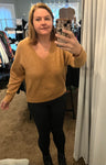 V-Neck Pullover Sweater - Honey (S-XL)