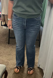 High Rise Step Hem Flare Jeans