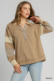 Long Sleeve French Terry Top - Mocha (S-L)