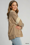 Long Sleeve French Terry Top - Mocha (S-L)