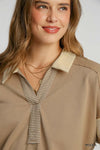 Long Sleeve French Terry Top - Mocha (S-L)