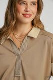 Long Sleeve French Terry Top - Mocha (S-L)