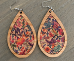 Small Wood Teardrop Earrings - Multiple Styles