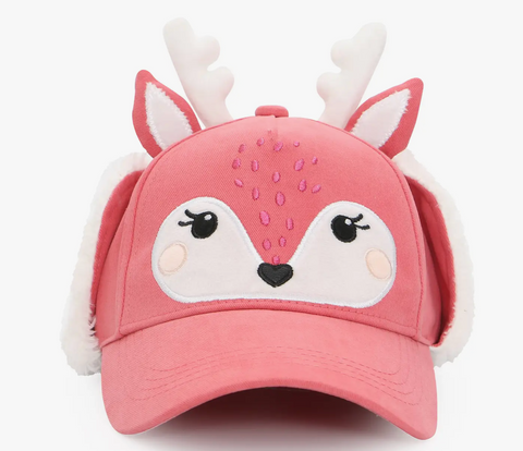 3D Pink Deer Cap