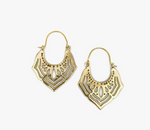Gold Openwork Petal Earrings