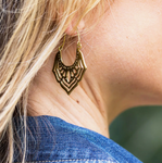Gold Openwork Petal Earrings