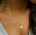 Butterfly Charm Necklace - Gold or Silver