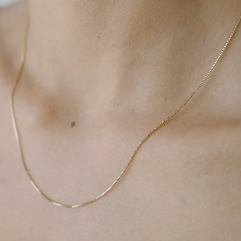 Box Chain Necklace - Gold or Silver