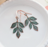 Branch Earrings - Mint Copper