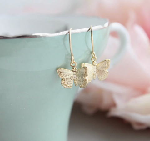 Butterfly Earrings - Gold or Silver