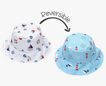 Reversible Kids' Sun Hat - Nautical