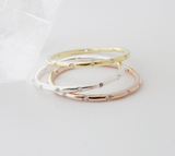Dotted Crystal Band - Silver (6-8)