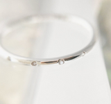Dotted Crystal Band - Silver (6-8)