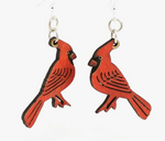 Cardinal Wood Earrings