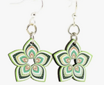 Greenly Blossom Wood Earrings
