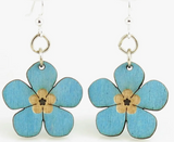 Awesome Blossom Wood Earrings - Brilliant Blue