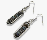 Labradorite Stones Encased Earrings