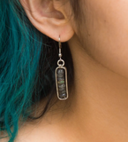 Labradorite Stones Encased Earrings