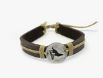 Leather Adjustable Wolf Bracelet