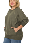 French Terry Pullover - Dark Olive (2X)