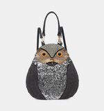 Owl Backpack or Satchel - Gray