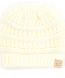 CC Kids Beanie Hat with Lining - Black or Ivory