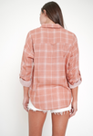 Lightweight Plaid - Dusty Coral/Ivory (S, M)