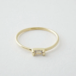 Crystal Baguette Ring - Gold or Silver (Sizes 5-7)