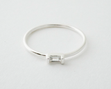 Crystal Baguette Ring - Gold or Silver (Sizes 5-7)