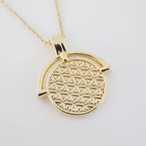 Flower of Life Pendant - Gold or Silver