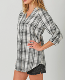 Frayed Plaid Shirt (S-L)