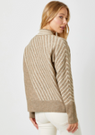 Stripe Dolman Sleeve Sweater - Ash Latte (S-L)