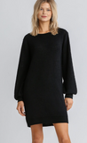 Sweater Dress - Black (S-2X)