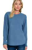 Round Neck Sweater - Multiple Colors (S-2X/3X)