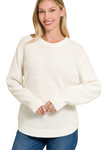 Round Neck Sweater - Multiple Colors (S-2X/3X)