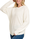 Round Neck Sweater - Multiple Colors (S-2X/3X)