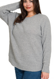 Round Neck Sweater - Multiple Colors (S-2X/3X)