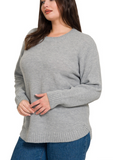 Round Neck Sweater - Multiple Colors (S-2X/3X)