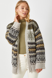 Mixed Pattern Open Cardigan (S-L)