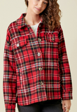 Red Plaid Button Down Jacket (S-L