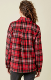 Red Plaid Button Down Jacket (S-L