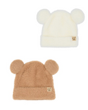 CC Fuzzy Baby Teddy Beanie - Camel or Ivory