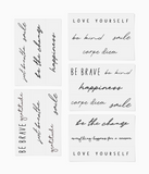 Self Love Pack - Temporary Tattoos